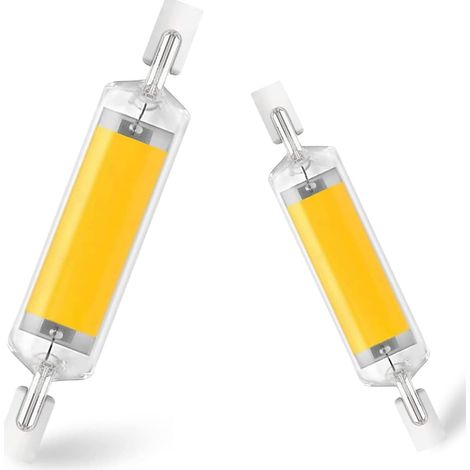 Ampoule LED R7S 78mm 10W, 2PCS R7S LED 78mm, 220v blanc chaud, convient pour la maison, la cuisine, la chambre, le balcon, le bureau, etc. (1/5)