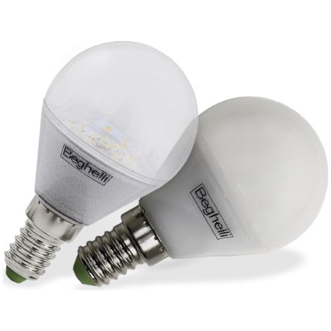 Ampoule LED Beghelli Ecoled sphA re opaque 5W E14 lumiA re blanc froid