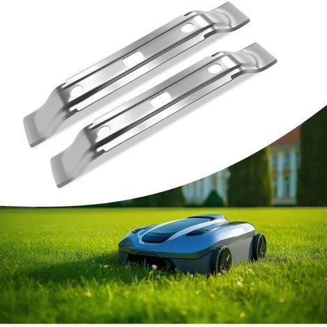 2 Pièces Lames Tondeuse Gazon Robot Compatibles avec Stihl iMOW RMI 422 422P 422PC 522C 632 632P 632C 632 PC, Lames de Remplacement Viking MI4, Ml632, MI 632 P, MI 632 C,MI 632 PC, 20cm, Argent (1/5)