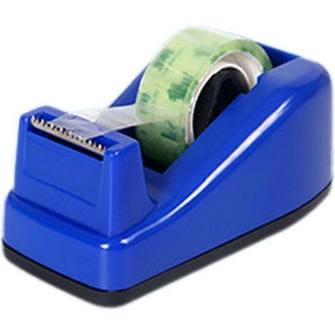 Distributeur de ruban adhésif de bureau avec base antidérapante, support en plastique pour ruban adhésif, lames de coupe affûtées, utilisation à une main, petit format. (1/5)