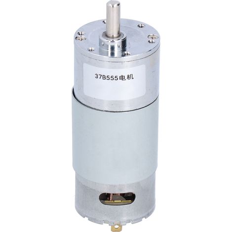 Moteur réducteur 37B555 DC24V 37mm cuivre robuste pour serrure électronique, domotique bureau et automatisme fiable (1/4)