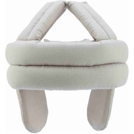 Casque de Protection pour Personnes Âgées Casque de Sécurité Anti-Chute Chapeau de Protection de Tête Coton Respirant Chapeau Anti-Collision Vieil Homme avec Protection Auditive, Taille Ajustable-Gris