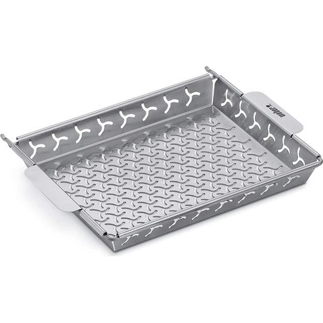 Weber ETGS Grillkorb mit Halter, Edelstahl (1/3)