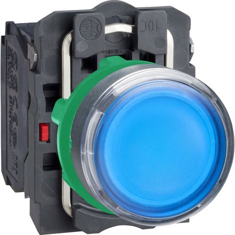 Harmony bt-pous lumineux bleu Ø22 - impulsion - 240 V - 1O+1F