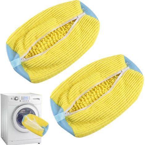 Set mit 2 wiederverwendbaren Schuhbeuteln zum Waschen und Trocknen in der Maschine. (1/5)