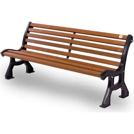 Panca Roma 524 legno metallo 170x62x78h schienale senza braccioli Giochipark - Roma Pino