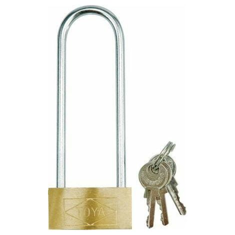 Lucchetto Vorel in ottone con archetto lungo 40x105mm
