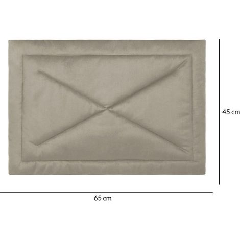 Alfombrilla para cama de perro 45x65 Charlie Velvet beige claro impermeable para perros