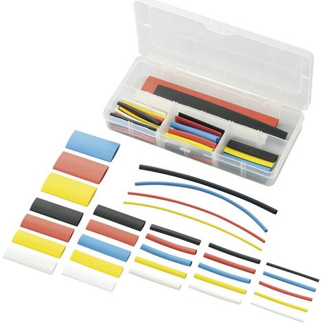Assortiment de gaines thermorétractables 2:1 TRU COMPONENTS 1566623 77 pièces (1/2)