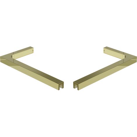 Mexen L-förmiges Halterungskit für Tür- und Duschwände 6-8 mm, gold - 830-12-50 (1/2)