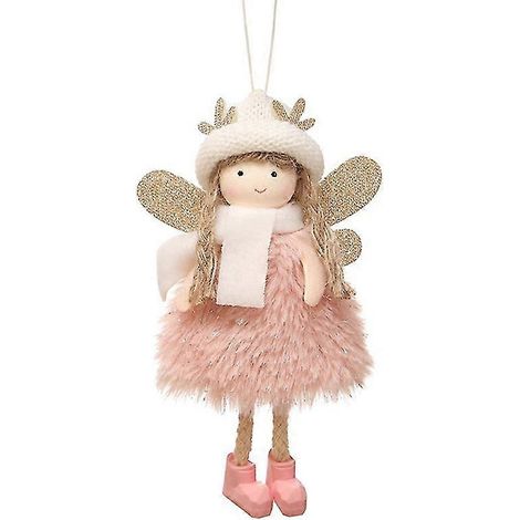 Ornement de Noël, pendentif en peluche avec bois d'ange, décoration à suspendre au sapin de Noël, 25-26 (1/5)