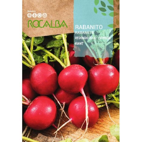 Rokalba Seeds Rabanito Red.rojo "Crimson Giant" 25 gr, Pack 5x