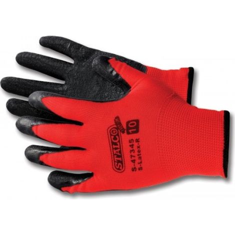 Guantes protectores de poliéster de látex S talla 11