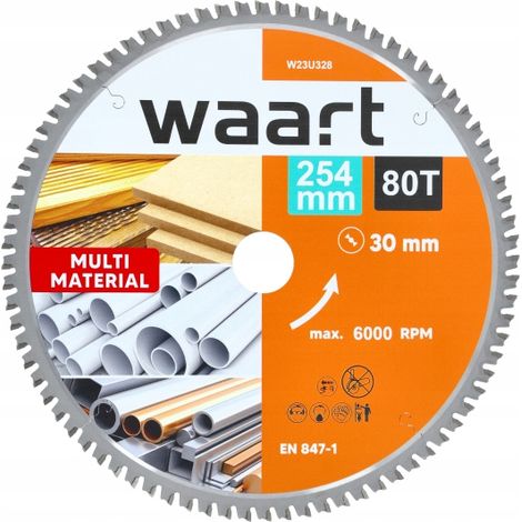 HOJA DE SIERRA WIDIA 254x30 mm 80 T MULTIMATERIAL (1/4)
