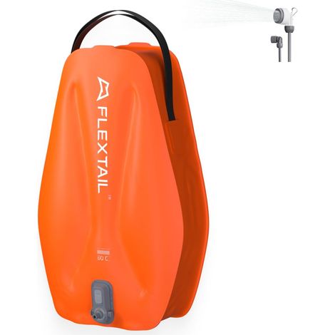 20L Douche Camping Portable Pompe Électrique Intégrée, Batterie 2500mAh Rechargeable, Débit 2 Vitesses, Étanche IPX7, Kit Douche Randonnée Voyage Voiture Animaux (1/5)