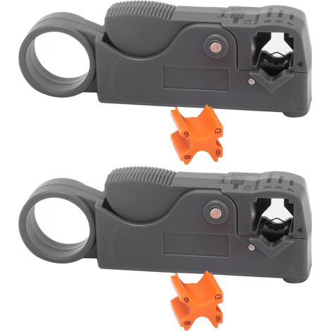 Kit de 2 pinces à dénuder à double lame pour câbles coaxiaux