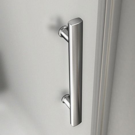 Aica Sanitaire – Porte de douche 70x185cm – Porte pivotante en niche – Verre 6mm anticalcaire – Profilé aluminium chromé – Montage facile