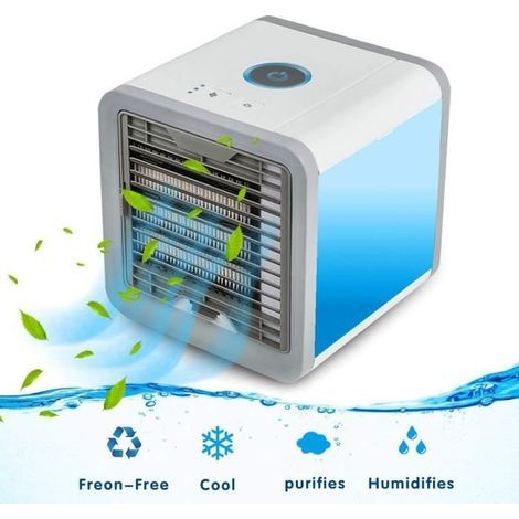 Mini climatiseur USB - Refroidisseur d\'air portable - 3 vitesses - 750ml - 6 couleurs-Ywey (1/5)
