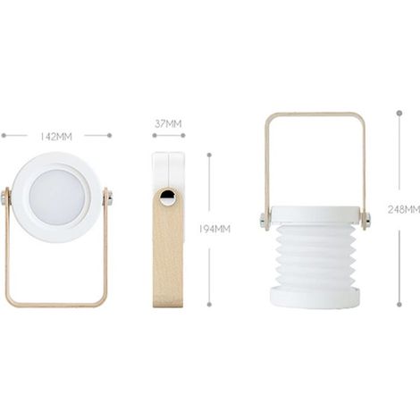 Lampada da tavolo portatile, lampada da tavolo pieghevole con ricarica USB, luce notturna a LED regolabile, camera da letto, dormitorio (1/4)