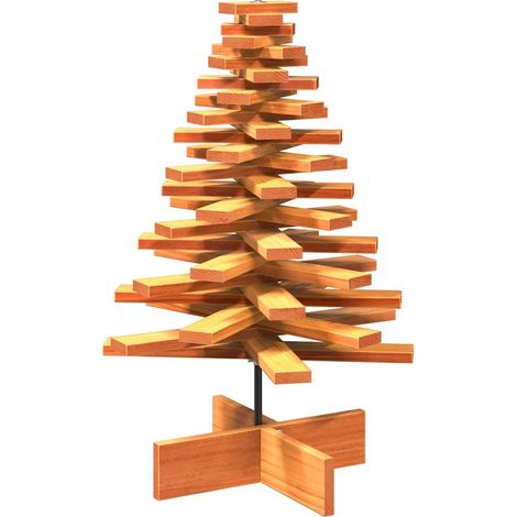Arbre de Noël,Sapis de Noël en bois pour décoration 80 cm bois de pin massif CFW477366 (1/5)
