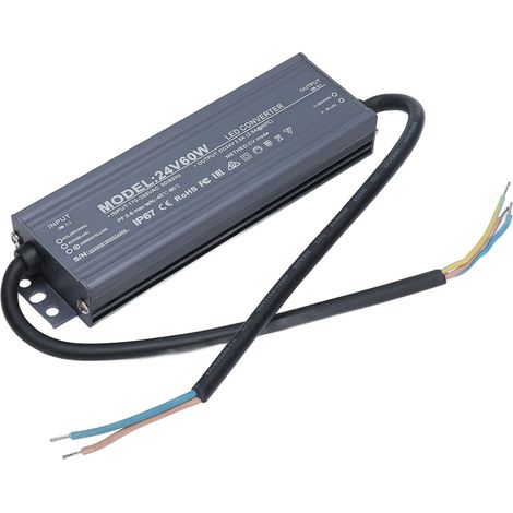 Transformateur d'alimentation LED IP67 étanche à tension constante 60 W AC170-265 V 24 V 2,5 A (1/5)
