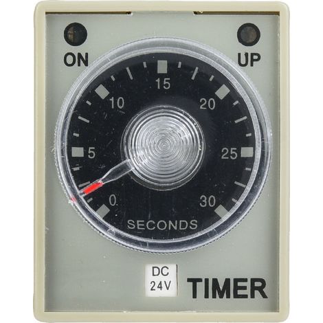 Relais Temporisateur 30S 8 Broches, Minuterie 35mm Rail Din pour Automatisation Industrielle 24V DC (1/5)