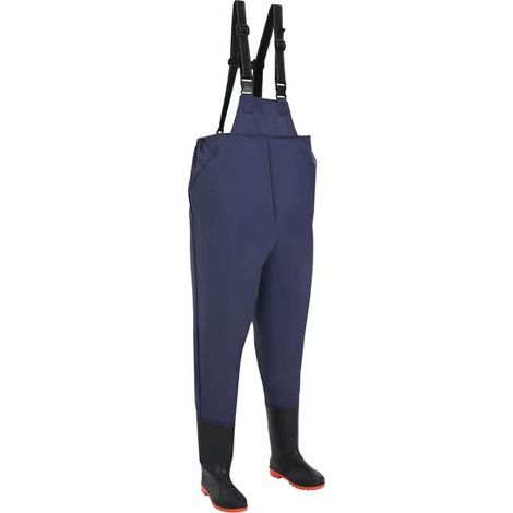 Ensemble cuissard de cyclisme, comprenant des bottes de cyclisme, en tissu PVC tricoté, taille 46, bleu.