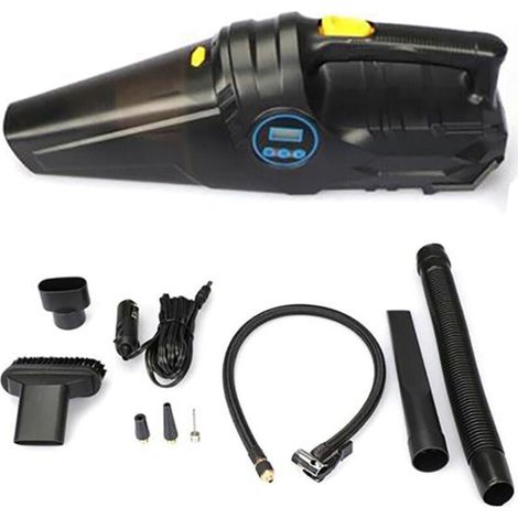 YMYNY 120 W kabelloser, wiederaufladbarer Autostaubsauger mit 12 V Luftkompressor – (1/4)