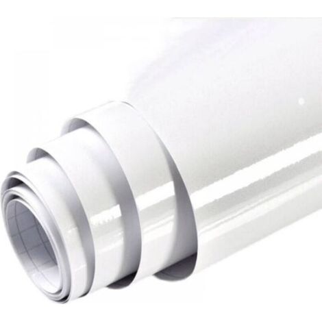 White glitter adhesive film 60 cm x 5 m, high-gloss furniture film, self-adhesive film for furniture, kitchen cabinets, surface protection, waterproof vinyl, DIY decorative film