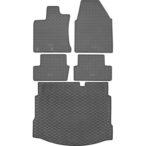 Ensemble de tapis de sol en caoutchouc + tapis de coffre pour Nissan Qashqai I Crossover (2007-2013). (1/5)