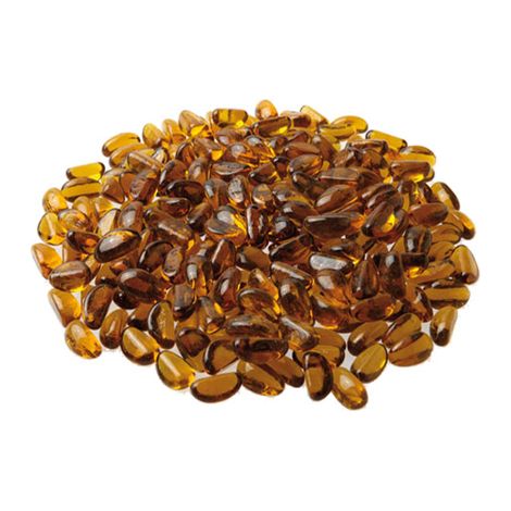 Ciottoli colorati in Vetro Ambra "ciotoli" fagioli decorazione Giardino Acquario Vasi pietre 10-20 mm sacchi da 1kg Perline Pepite Tessere Mosaico Ambra - Select 1: Ambra