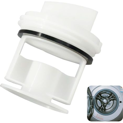 Filtre à peluches pour lave-linge et sèche-linge, compatible Bosch, Siemens, Neff et Constructa 00647920, 647920, 00605010, 605010 et 00602008, plastique blanc de haute qualité, 74 mm x 63 m (1/5)