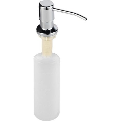 BEBUSINGOTO Einbauseifenspender, Küchenspülen-Seifenspender aus Edelstahl, integrierter Seifenspender mit 350-ml-Flasche (1/5)