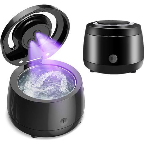 Nettoyeur Ultrasons, 43kHz Bac Ultrason, 3 lampes UVC, 25W Ultrasonic cleaner Pour Gouttière Dentaires, Prothèses Dentaires, Aligneurs, Appareils dentaires, Têtes de brosse à dents, Bijoux