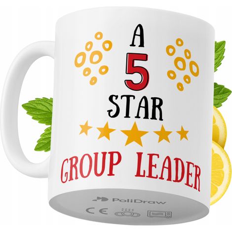 Lustige Kaffeetasse mit witzigem Textdesign für Gruppenleiter – ideal für Geburtstage, Namenstage, Feiertage und besondere Anlässe. Hochwertige Tasse für Zuhause, Büro und Arbeit. Farbe: Weiß, 330 ml.