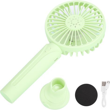 Ventilateur de bureau USB rechargeable portable mini pour lit et bureau F1 Vert (1/5)