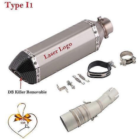 Sistema De Escape Para Motocicleta, Silenciador Modificado, Tubo De Enlace Medio De Carbono, 51mm, Para Yamaha Xmax 250, 300, Xmax250, Xmax300, 2017 -( Type I1) (1/5)