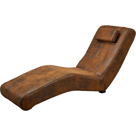 SPLEEN Poltrona - stoffa / marrone - stile Vintage 180x62x87