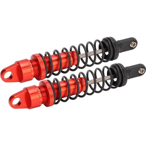2 Amortisseurs Choc en Aluminium 173mm pour Modèles RC 1/5, Compatibles HSP 94050 Véhicule Tout-Terrain Essence (Couleur Rouge) (1/5)