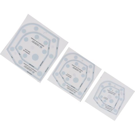 Lot de 3 gabarits de coupe pour dessous de bol en acrylique, tailles 15 cm, 20 cm et 25 cm (1/5)