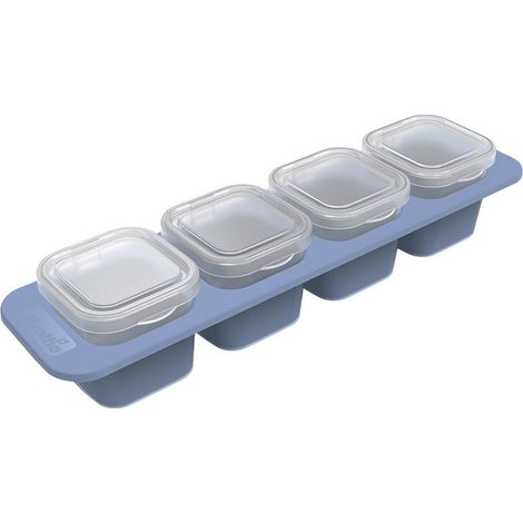 Boîtes de congélation Rotho Mini 4x0,05L Bleu Horizon/Transparent (1/2)
