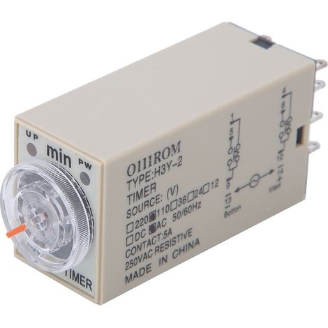 Zeitrelais H3Y-2, 8-polig, hohe Genauigkeit, für Haushaltsgeräte, 0–10 Minuten, 110 V AC (1/5)