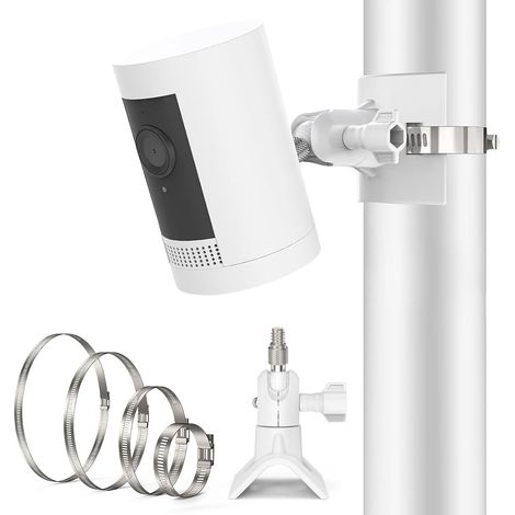 Support de caméra pour Ring Stick Up Cam, support de mât Support de montage mural pour Ring Spotlight Cam Plus/Pro/Panneau solaire/Pan Tilt, Accessoires pour caméra extérieure et intérieure, 1 pièce, (1/5)