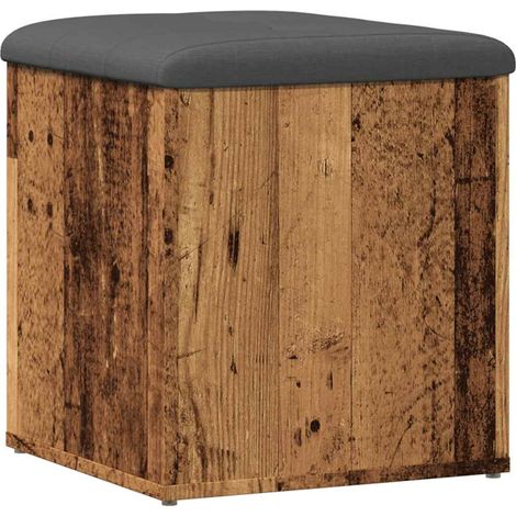 Banc de rangement vieux bois 42x42x45 cm bois d'ingénierie CFW454927 (1/5)