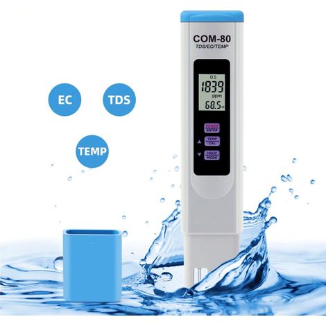 Multifunktionaler Wasserteststift mit pH-Wert, TDS-Wert, elektrischer Leitfähigkeit und Temperaturmessung – tragbarer Wasserqualitätstester mit automatischer Kompensation für Aquarien (1/5)