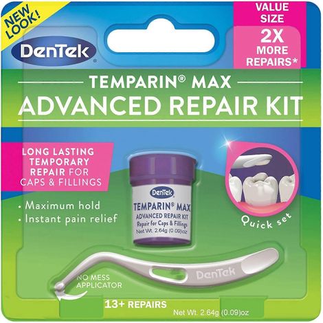 Kit de réparation de plombage perdu Dentek, tenue maximale, 1 unité