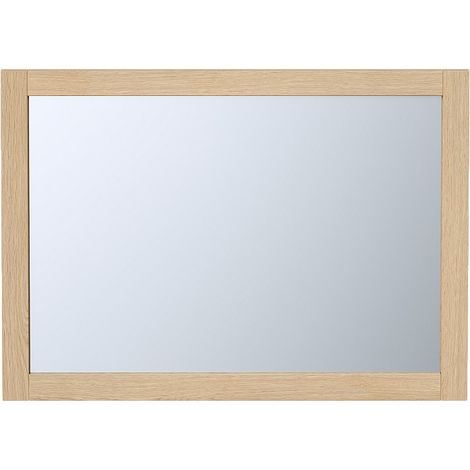Specchio rettangolare con cornice placcata in rovere l50 x H70 cm - TIMEA (1/2)