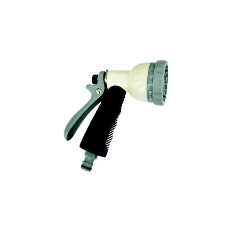 Pistolet plastique avec raccord rapide, pomme 7 jets - BOUTTÉ