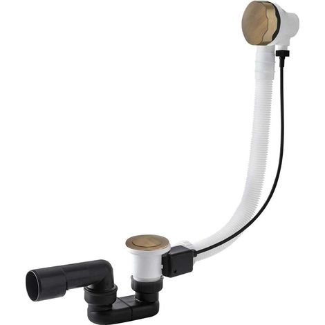 Badewannen-Überlauf mit Automatikablauf CLASSIC I 57 cm, Antik-Braun
