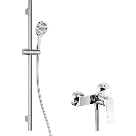 kielle Meara - Set doccia con miscelatore, asta, flessibile e doccetta EcoSpare, cromo 20626SN20 (1/5)